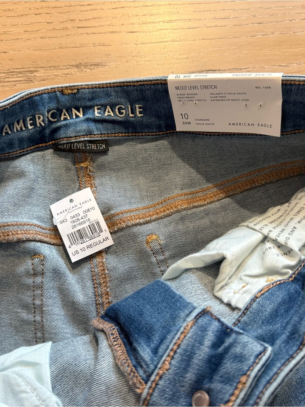 NWT American Eagle Outfitters Women’s Skinny Jeggings Jeans in Medium Blue - Picture 3 of 7